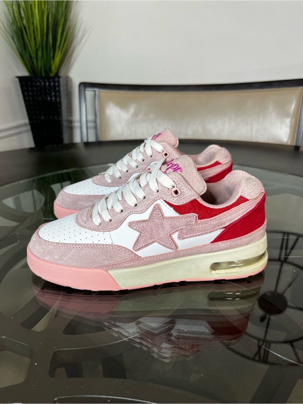 Bape Bathing Ape Road STA #3 sneakers in a pink Sz 6.5